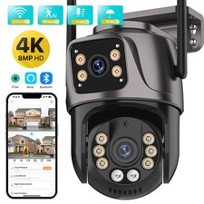 6K HD Three Screen WiFi Security Camera 4K 8MP Outdoor Wiress PTZ IP Camera Ai picture