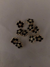 Smal13 Mm Lot Of ten Designer Cc Vintage Button Gold Tone Chanel 10 BUTTONS picture