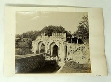 c1875 India Albumen Photograph Kutb Quwwat ul Islam Mosque Delhi Now a Ruin picture