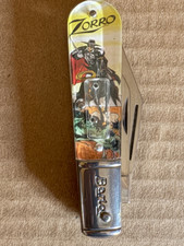 ZORRO HEROES OF THE SILVER SCREEN BARLOW KNIFE W/GAME AND ORIGINAL PACKAGING picture