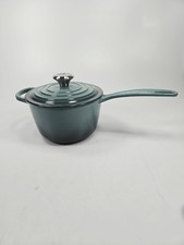 Le Creuset Enameled Cast Iron Saucepan #16 1.75 QT Artichaut READ picture
