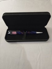 HandMade AMERICAN  Flag Patriotic BP twist Pen With Case America's 250th picture