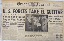 Vintage 1943 AL Capone / Nazi U-Boat Base Bombed Newspaper picture