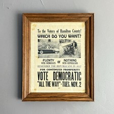 1948 Election Political broadside democratic party poster Hamilton Tennessee picture