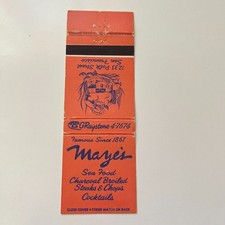 Maye's Sea Food Famous Since 1867 San Francisco Vintage Matchbook Cover 4MB73-4 picture