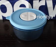 Tupperware Microwave Small Rock N Serve 350ml Round Container Blue New picture