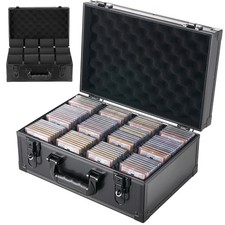 VEVOR Graded Card Case 4 Row 120 PSA Slab Storage Box with Lock Key 12 Dividers picture