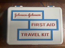 Vintage Johnson & Johnson First Aid Travel Kit 1960s Almost Complete picture