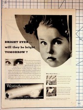 WWII Westinghouse Mazda Lamps Print Ad 1940s See-Ability War Bonds Ephemera picture