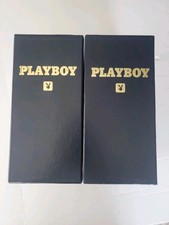 Playboy Magazine Black Library Cases Boxes Set Lot Of Two Storage Slipcase picture