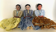3 Native American Indian Pearl Joe Signed Dolls from Sedona picture