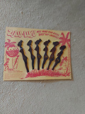 Vintage Zulu Lulu Swizzle Sticks Drink Mixer Cocktail Mid Century Tiki picture