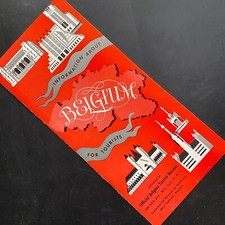 1955 BELGIUM vintage tourism brochure MID-CENTURY MODERN DRAWINGS & ACTIVITIES picture