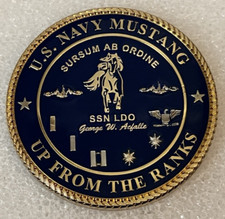 US Navy USN LDO 6410 Mustang Up From The Ranks Challenge Coin picture