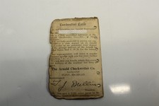Vintage Advertising Ca. 1930's Arnold Checkwriter Co. Credential Card Flint, MI picture