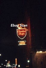Original 35mm Slide Canadian Pacific Railway Neon Sign Gare Windsor Station 1967 picture