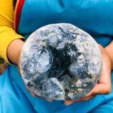4.95LB Top natural blue crystal cave quartz crystal cave mineral specimen 4503 picture