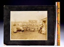 CIRCA 1890-1900 LARGE ANTIQUE CABINET CARD BARBECUE-BEER-CINCINNATI, OHIO picture