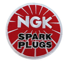 NGK - SPARK PLUGS - NEW OLD STOCK - EMBROIDERED IRON-ON/SEW ON PATCH picture