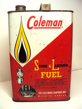 Vintage 1963 Coleman Stove & Lantern Fuel 1 Gallon Can Especially Blended. picture