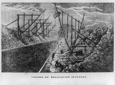 Photo:Lockport NY Erie Canal Lock Excavation 1817-1825 Construction Print picture