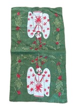 Vera Neumann Vintage Christmas Holiday Towel Angels Midcentury Modern picture