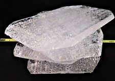 QUARTZ CRYSTAL PLATE FOR STUDY, FACETING. LAB-GROWN  & ETCHED IN CLEVELAND OHIO picture