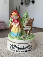 Vintage Little Red Riding Hood Music Box Figurine picture