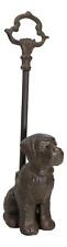 Rustic Cast Iron Scottish Terrier Puppy Dog Door Stop Or Porter With Long Handle picture