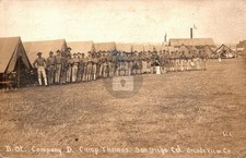 San Diego CA California Camp Thomas D St Co. D RPPC Photo Postcard COPY picture