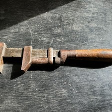 Antique A.G. Coes & Co 15” Monkey Wrench 1871 Patent Worcester Mass Wood Handle picture
