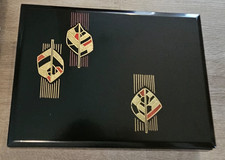 Vintage Japanese Lacquerware Bunko Fubako Document Stationery Letter Box Gold Ma picture