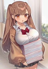 Anime girls art 2d portrait display sakura yuki brunette Custom 11x17 Poster picture