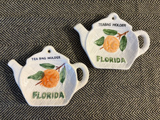 Vintage Ceramic Tea Bag Holder Florida Souvenir Kitsch picture