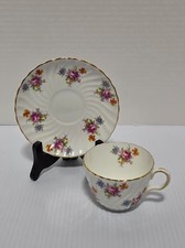 Aynsley Bone China Teacup & Saucer with Wildflowers & Roses picture