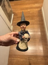 PoliWoggs American Folk Art Halloween Witch with Skull Figurine picture