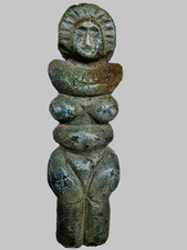 3000 BC Ancient Neolithic, Prehistoric Carved Stone Statue Mother Goddess Idol picture