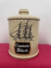 Captain Black Special Edition Tobacco Canister Humidor Ceramic Lidded Jar Brazil picture