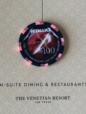METALLICA BAND VENETIAN $100 CASINO CHIP NEW REAL RARE AUTHENTIC SPHERE CONCERT picture