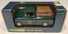 Vintage Ertl 1955 Chevy Pickup Truck Bank 1/25 John Deere Midland Implement New picture