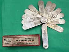 Vintage L. S. Starrett No. 72 Feeler Thickness Gage Machinist Tools USA   picture