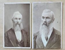2 Chicago, IL CDVs same older man w great beard by Bradshaw, Whiting clear picture