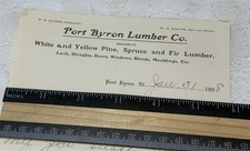 1908 PORT BYRON Lumber Co. ILLINOIS Business Letterhead Ephemera PINE Spruce FUR picture