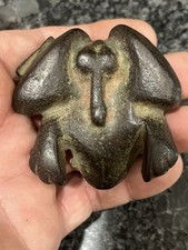 Vtg Cast Iron Naughty Male Frog Paperweight Anatomically Correct Novelty Penis picture