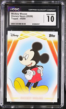 Topps Disney Neon (2026) Mickey Mouse #200 CGC 10 Gem Mint Non-Sport English picture