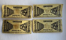 VTG Safeway Grocery Quik Cash Tickets 1965 Easy Money Fun Game Ticket Promotion picture
