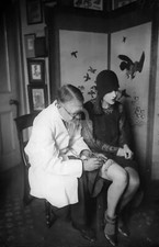 Tattooed lady c.1920s RPPC Photo Postcard Copy picture