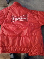 Budweiser Puffer Coat  Budweiser Work Jacket.  Employee Coat.  picture