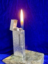 Dunhill Lighter Vintage Silver Rollagas Mint Condition Works 1 Year Warranty picture