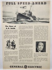 1944 GE General Electric A.R. Smith War Ships Original Print Ad Life Magazine picture